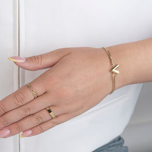 Ring gegraveerde hartjes goud