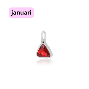 DYO Premium Birthstone zilver januari