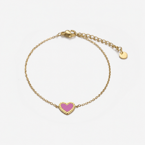 Single green heart bracelet