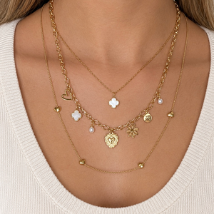 Lange ketting vier hartjes