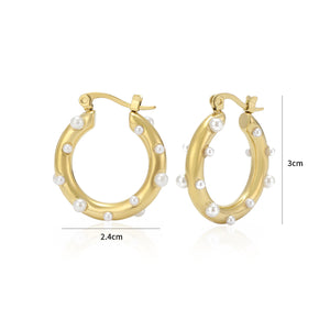 Hoops parels goud