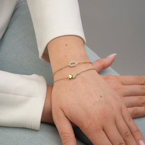 Armband loved heart goud