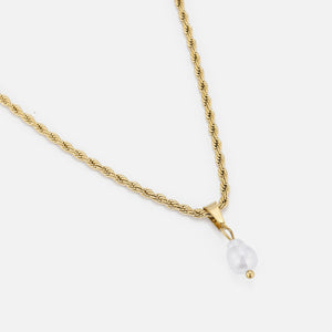 Gedraaide ketting parel goud