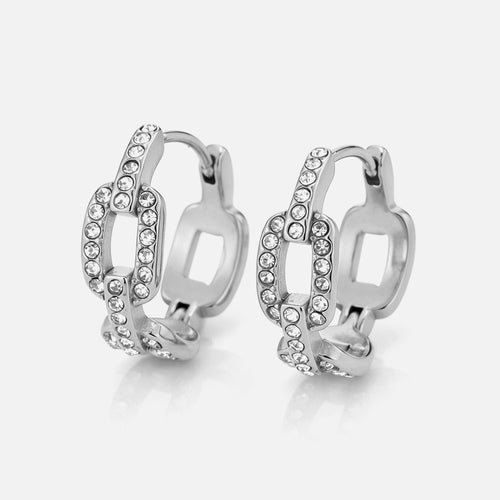 Oorbellen luxe schakel strass