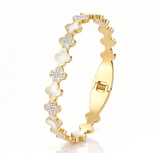 Open bangle and luxury flowers