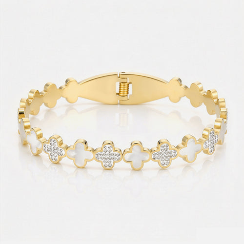Open bangle and luxury flowers