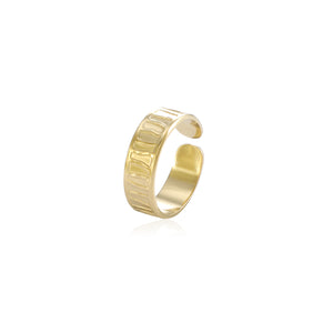 Ring fancy stripes goud