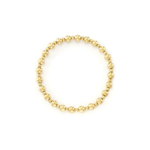 Armband stretch bolletjes goud