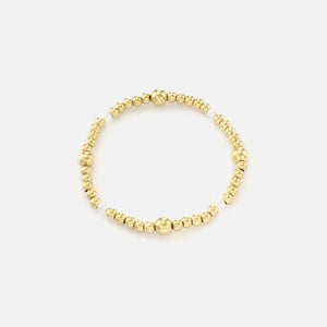 Armband stretch parel goud