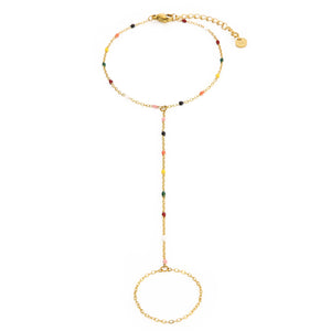 Hand Chain gekleurde kralen goud