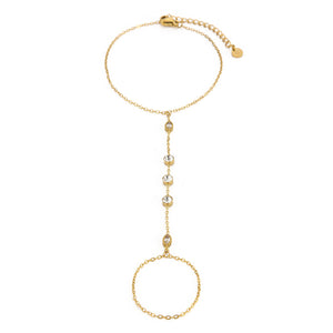 Hand Chain zirkonia goud