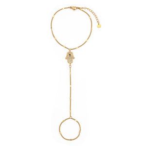Hand Chain Fatima goud