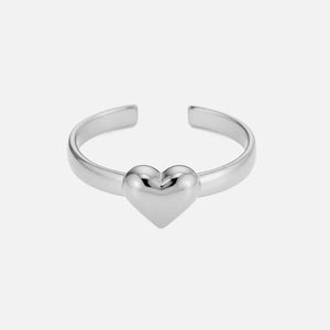 Ring hartje zilver