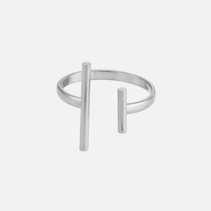 Ring staafjes zilver