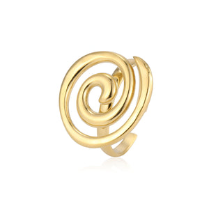 Ring swirl goud