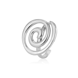 Ring swirl zilver