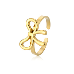 Ring fancy strik goud