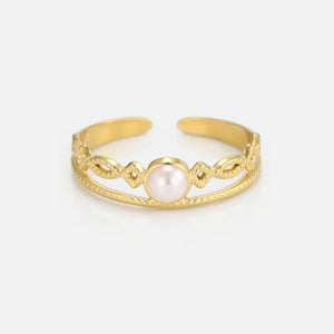 Ring vintage parel goud