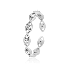 Ring oogjes zilver