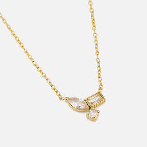 Ketting trio sparkle goud