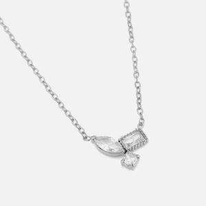 Ketting trio sparkle zilver