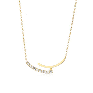 Ketting lux steentjes goud