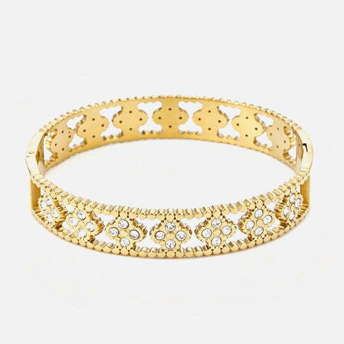 Bangle luxe klavers met strass