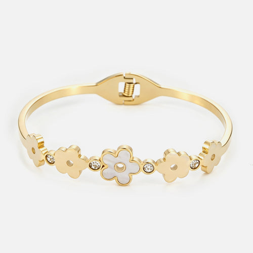 Bangle luxe bloemen met strass