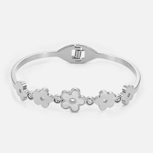 Bangle luxe bloemen met strass