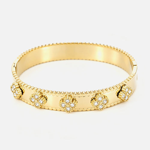 Bangle luxe klavers met strass