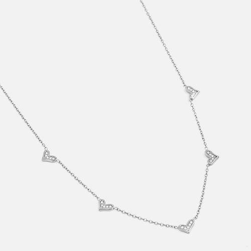 Ketting fancy hartjes met strass