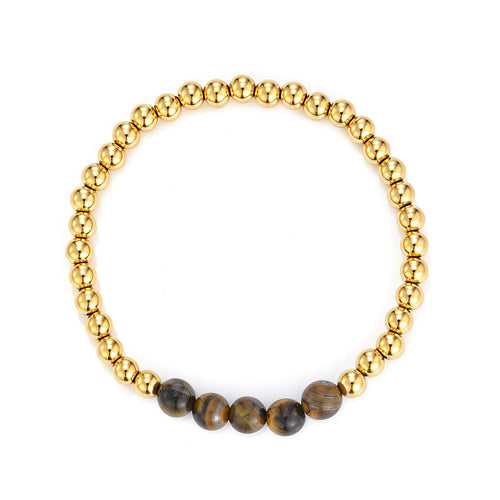 Armband met tijgeroog kralen stretch