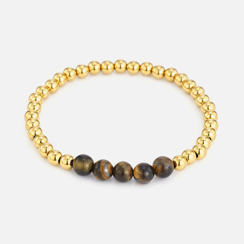 Armband met tijgeroog kralen stretch