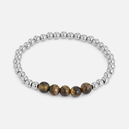 Armband met tijgeroog kralen stretch