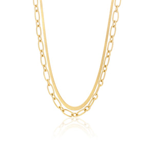 DYO Ketting tweelaags plat goud