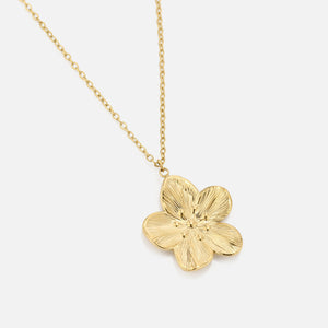 Ketting bloem statement goud