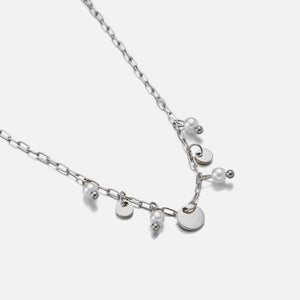 Ketting parel en munt zilver