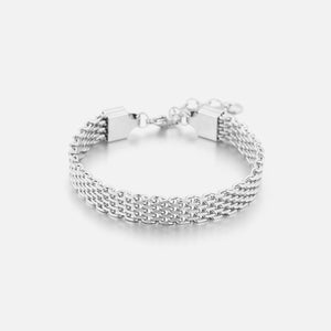 Visgraat armband zilver