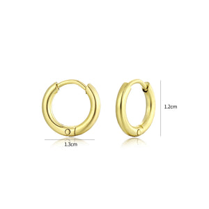 Basic ring oorbellen goud