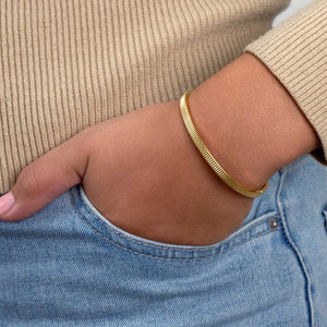 Bangle steentjes goud