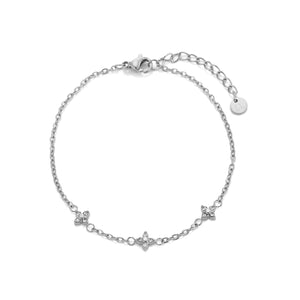 Armband bloemen met zirkonia