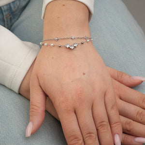 Armband bloemen met zirkonia