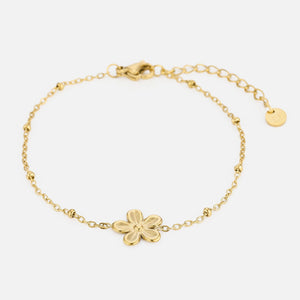 Armband bloemetje goud