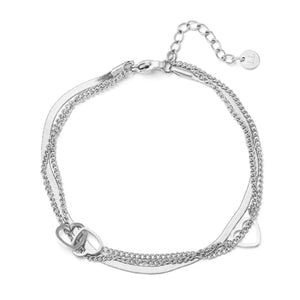 Armband drielaags hart