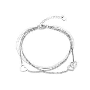 Armband drielaags hart