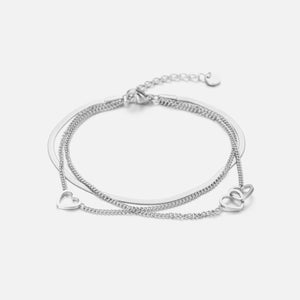 Armband drielaags hart