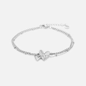 Armband dubbel hartje