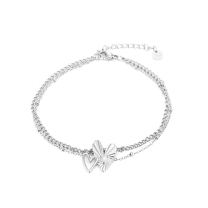 Armband dubbel hartje