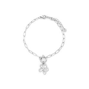 Armband flower zilver