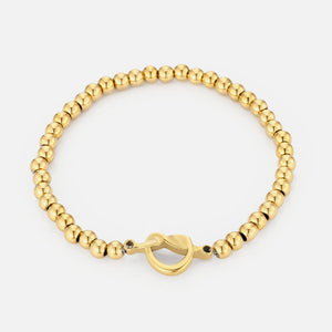 Armband gevuld hart stretch goud